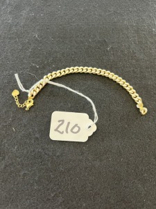 ENAMEL & GOLD COLOR BRACELET - 6''