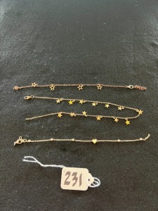 ASSORTED BRACELETS / ANKLETS