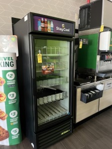 TRUE REFRIGERATED DRINK COOLER WITH GLASS FRONT (LOCATED IN CAPE CORAL, FL - #24913)