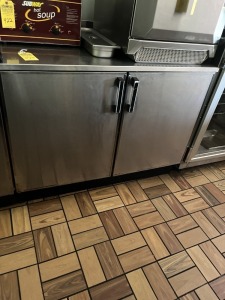 STAINLESS STEEL REFRIGERATED CABINET WITH 2 DOORS - 4'W x 30''D (LOCATED IN CAPE CORAL, FL - #24913)