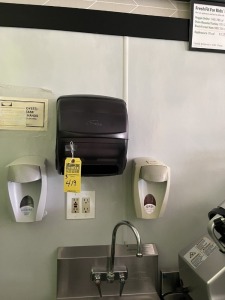 ASSORTED PIECES (WALL MOUNTED) - 2- HAND SANITIZER / SOAP PUMPS / 1- PAPER TOWEL DISPENSER (LOCATED IN CAPE CORAL, FL - #24913)
