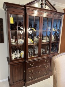 ETHAN ALLEN WOOD HUTCH WITH 2 DOORS & 3 DRAWERS