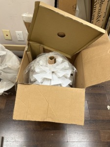 ASSORTED CHANDELIERS - 1- REBAR / 1- MODERN WHITE