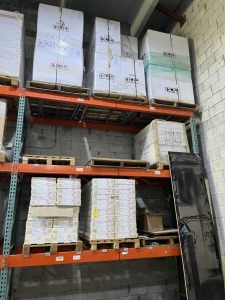 WALL UNIT CABINETS (SOME WITH LIGHTS), BASES, ETC (6 PALLETS)