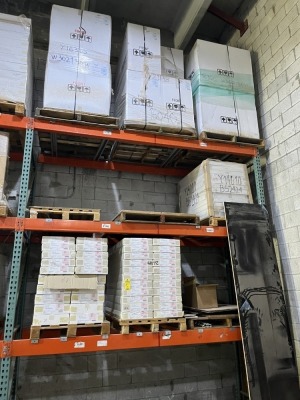 WALL UNIT CABINETS (SOME WITH LIGHTS), BASES, ETC (6 PALLETS)