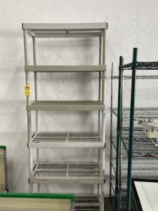 PLASTIC RACK WITH 6 SHELVES (LOCATED IN PEMBROKE PARK, FL)