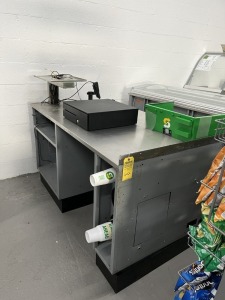 CASH COUNTER WITH VERIFONE - 61''W x 34''D (LOCATED IN PEMBROKE PARK, FL)