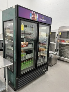 TRUE REFRIGERATED DRINK COOLER WITH 2 GLASS DOORS (LOCATED IN PEMBROKE PARK, FL)