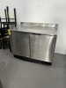 STAINLESS STEEL REFRIGERATED CABINET ON WHEELS WITH 2 DOORS (LOCATED IN PEMBROKE PARK, FL)