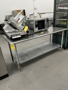STAINLESS STEEL PREP TABLE - 6'W x 30''D (LOCATED IN PEMBROKE PARK, FL)