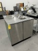 STAINLESS STEEL CABINET WITH 2 DOORS & HAND SINK - 3'W x 29.5''D (LOCATED IN PEMBROKE PARK, FL)