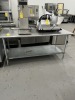 STAINLESS STEEL PREP TABLE - 72''W x 30''D (LOCATED IN PEMBROKE PARK, FL)