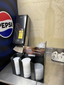 ASSORTED PIECES - DIXIE ULTRA NAPKIN DISPENSER / LID & STRAW DISPENSER (LOCATED IN PLANTATION, FL)