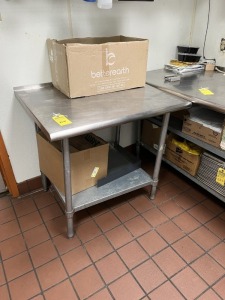 STAINLESS STEEL TABLE - 3'W x 30''D (LOCATED IN PLANTATION, FL)