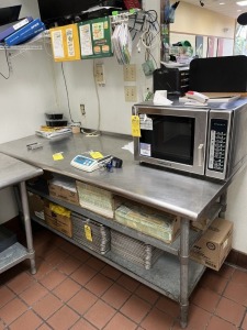 STAINLESS STEEL TABLE - 6'W x 30''D (LOCATED IN PLANTATION, FL)