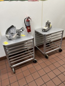 SHORT ROLLING BREAD CARTS (LOCATED IN PLANTATION, FL)