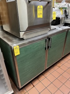 REFRIGERATED COUNTER WITH STAINLESS STEEL TOP & 2 DOORS (LOCATED IN PLANTATION, FL)
