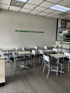 BROWN & WHITE CHAIRS (LOCATED IN NAPLES, FL)