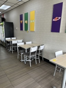 BROWN & WHITE CHAIRS (LOCATED IN NAPLES, FL)