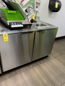 DUKE STAINLESS STEEL CABINET WITH 2 DOORS & SINK - 48''W x 29.5''D