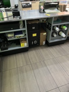 CASH COUNTER - 72''W x 34''D (NO CONTENTS) (LOCATED IN NAPLES, FL)