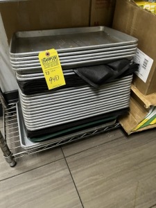 ASSORTED PANS - 22- METAL / 11- PLASTIC (LOCATED IN NAPLES, FL)
