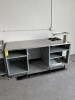 STAINLESS STEEL CASH TABLE - 73''W x 34''D x 34''H (LOCATED IN PEMBROKE PARK, FL)