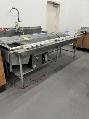 SANDWICH COLD UNIT - 102''L x 3'D (GLASS HAS SOME CHIPS & CRACKS) (LOCATED IN PEMBROKE PARK, FL)