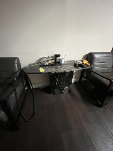 STONE-LOOK CONSOLE TABLE