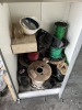ASSORTED TOOLS, WIRE, HITCH , CAULK, TAPE MEASURER, ETC (LEFT SIDE CONTENTS) - 4