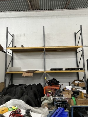 SECTIONS PALLET RACKING - APPROXIMATELY 18' HIGH x 8' WIDE - 4 CROSSBEAMS
