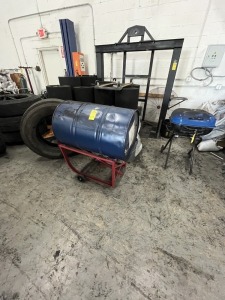 55 GALLON DRUM WITH DRUM CART