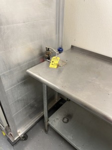 STAINLESS STEEL TABLES - 4' - 1 WITH CAN OPENER