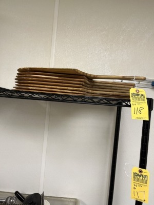 ASSORTED PIZZA PEELS - WOOD & METAL