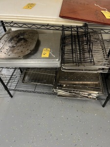 ASSORTED METAL RACKS & TRAYS