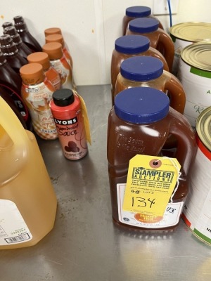 ASSORTED BOTTLES SWEET BABY RAYS BBQ SAUCE - 1/2 GALLON