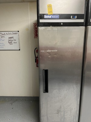CENTRAL RESTAURANT STAINLESS STEEL REFRIGERATOR WITH 1 DOOR ON WHEELS