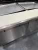 TRUE COLD PREP STATION WITH 2 DOOR LOW BOY COOLER - 2
