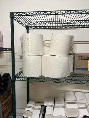 ASSORTED PAPER PRODUCTS - NAPKINS, PAPER TOWELS, ETC