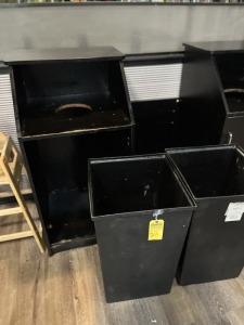WOOD TRASH RECEPTACLES