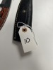 GUT HOOK HUNTING SKINNER KNIFE - CUSTOM HANDMADE DAMASCUS STEEL - PAKKA WOOD HANDLE - LAMINATED LEATHER SHEATH - 2