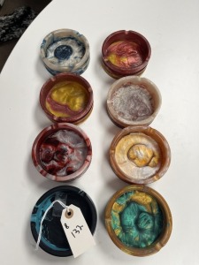 ASSORTED RESIN ASHTRAYS