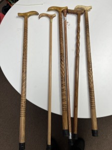 ASSORTED WOOD CANES