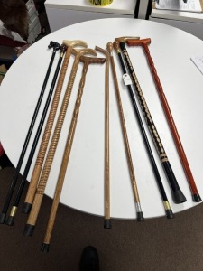ASSORTED WOOD CANES