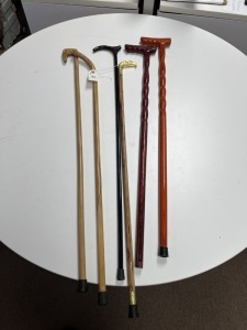 ASSORTED WOOD CANES