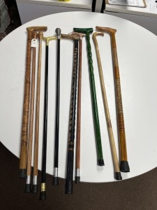ASSORTED WOOD CANES