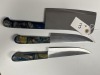 KITCHEN KNIVES - CUSTOM HANDMADE DAMASCUS STEEL - RESIN HANDLE