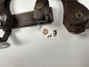 AXES - CUSTOM HANDMADE DAMASCUS STEEL - WOOD HANDLE WITH LEATHER GRIP - DESIGN - LAMINATED LEATHER SHEATH - 3