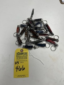 ASSORTED MINIATURE KNIVES - APPROXIMATELY 2'' - KEYCHAIN / NECKLACE WITH SHEATH