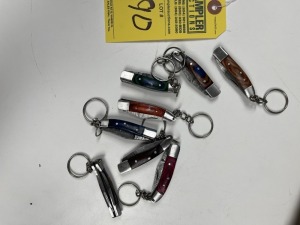 ASSORTED MINIATURE POCKET KNIFE KEYCHAINS